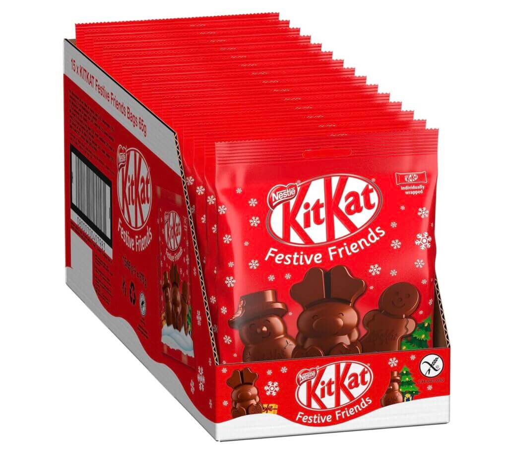 NESTLÉ KITKAT Festive Friends Schokoladen-Mix 15er Pack - 35% Rabatt