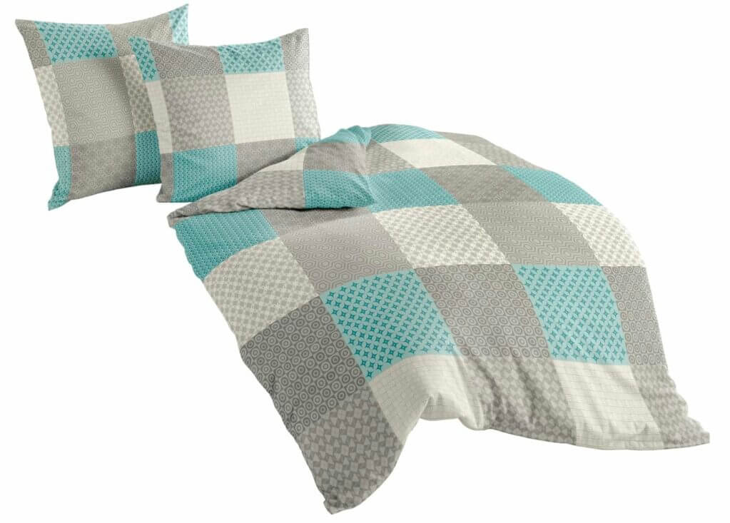 Wendebettwäsche Modern Uni In Gr. 135x200 Oder 155x220 Cm, BIERBAUM, Renforcé, 3 Teilig Bettwaesche Aus Baumwolle Moderne Bettwaesche Mit Wendeoptik 9029150