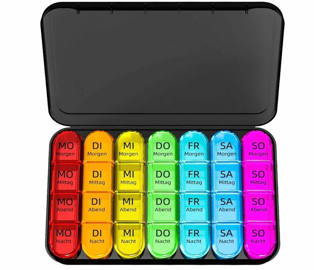 Doruimi Tablettenbox für 7 Tage für zuhause und auf reisen