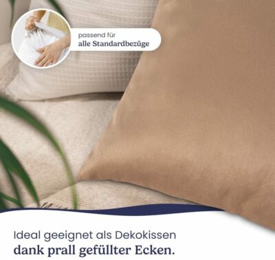 Gentle North Kopfkissen 2er Pack - 32% Rabatt 9 Gentle North Kopfkissen 2er-Set, 50x50 cm, verstellbarer Reißverschluss, waschbar, Ökotex-zertifiziert, ideal für Allergiker.